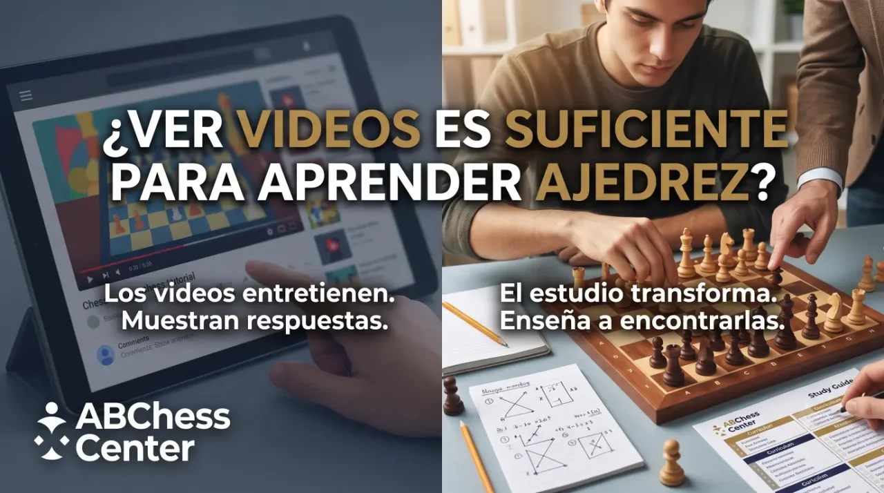 Ver videos NO es suficiente para aprender ajedrez